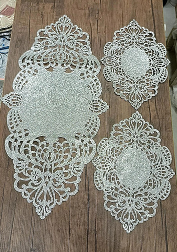 رومیزی سه تکه چرمی